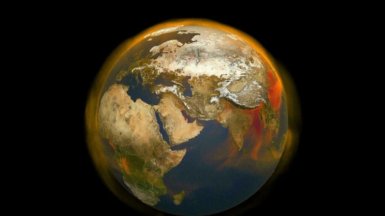 صورة توضيحية لوكالة ناسا للميثان مضاءة كما هو الحال مع غازات الاحتباس الحراري المنبعثة حول العالم- الصورة لفرانس 24